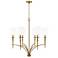 Capital Abbie 31" Wide Aged Brass 6-Light Chandelier