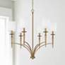 Capital Abbie 31" Wide Aged Brass 6-Light Chandelier
