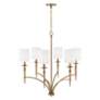 Capital Abbie 31" Wide Aged Brass 6-Light Chandelier