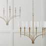 Capital Abbie 31" Wide Aged Brass 6-Light Chandelier