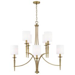 Capital Abbie 36 1/2" Wide Aged Brass 8-Light Chandelier