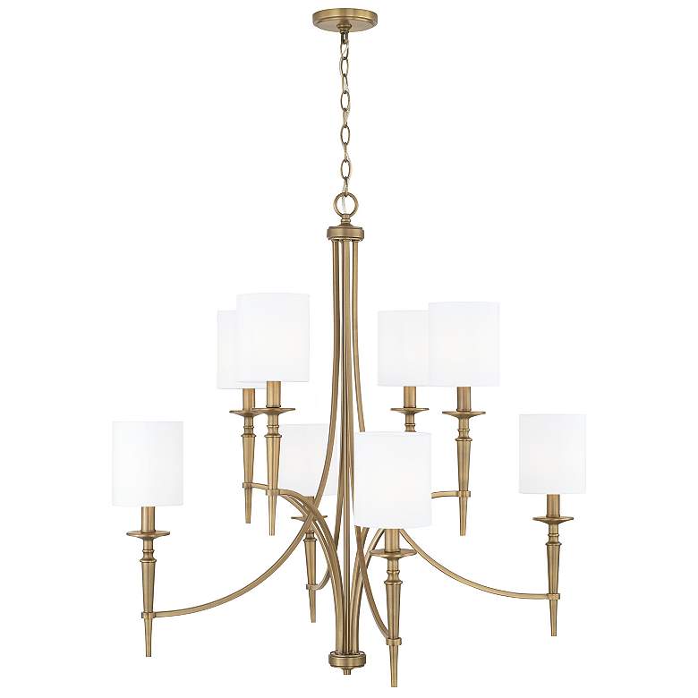 Image 4 Capital Abbie 36 1/2" Wide Aged Brass 8-Light Chandelier more views