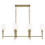 2_Capital Abbie 48" Wide Aged Brass 6-Light Island Pendant