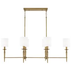 Capital Abbie 48" Wide Aged Brass 6-Light Island Pendant