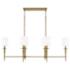 Capital Abbie 48" Wide Aged Brass 6-Light Island Pendant