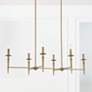 1_Capital Abbie 48" Wide Aged Brass 6-Light Island Pendant