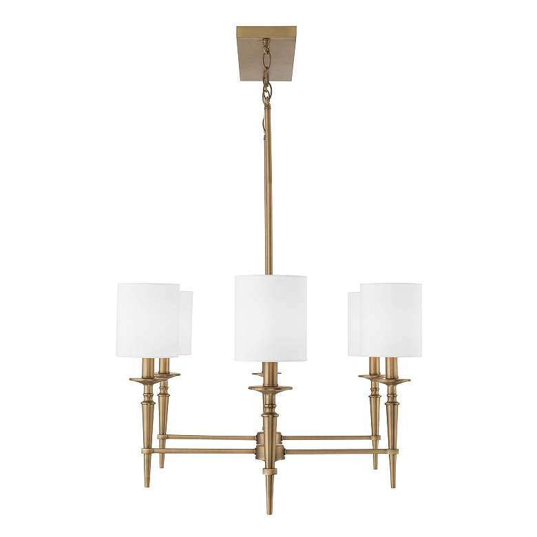 Image 4 Capital Abbie 48" Wide Aged Brass 6-Light Island Pendant more views