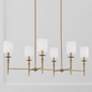 5_Capital Abbie 48" Wide Aged Brass 6-Light Island Pendant more views