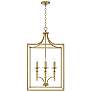Capital Abbie Foyer 17 3/4"W Aged Brass 4-Light Chandelier