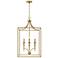 Capital Abbie Foyer 17 3/4"W Aged Brass 4-Light Chandelier