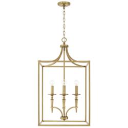 Capital Abbie Foyer 17 3/4"W Aged Brass 4-Light Chandelier