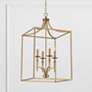 Capital Abbie Foyer 17 3/4"W Aged Brass 4-Light Chandelier