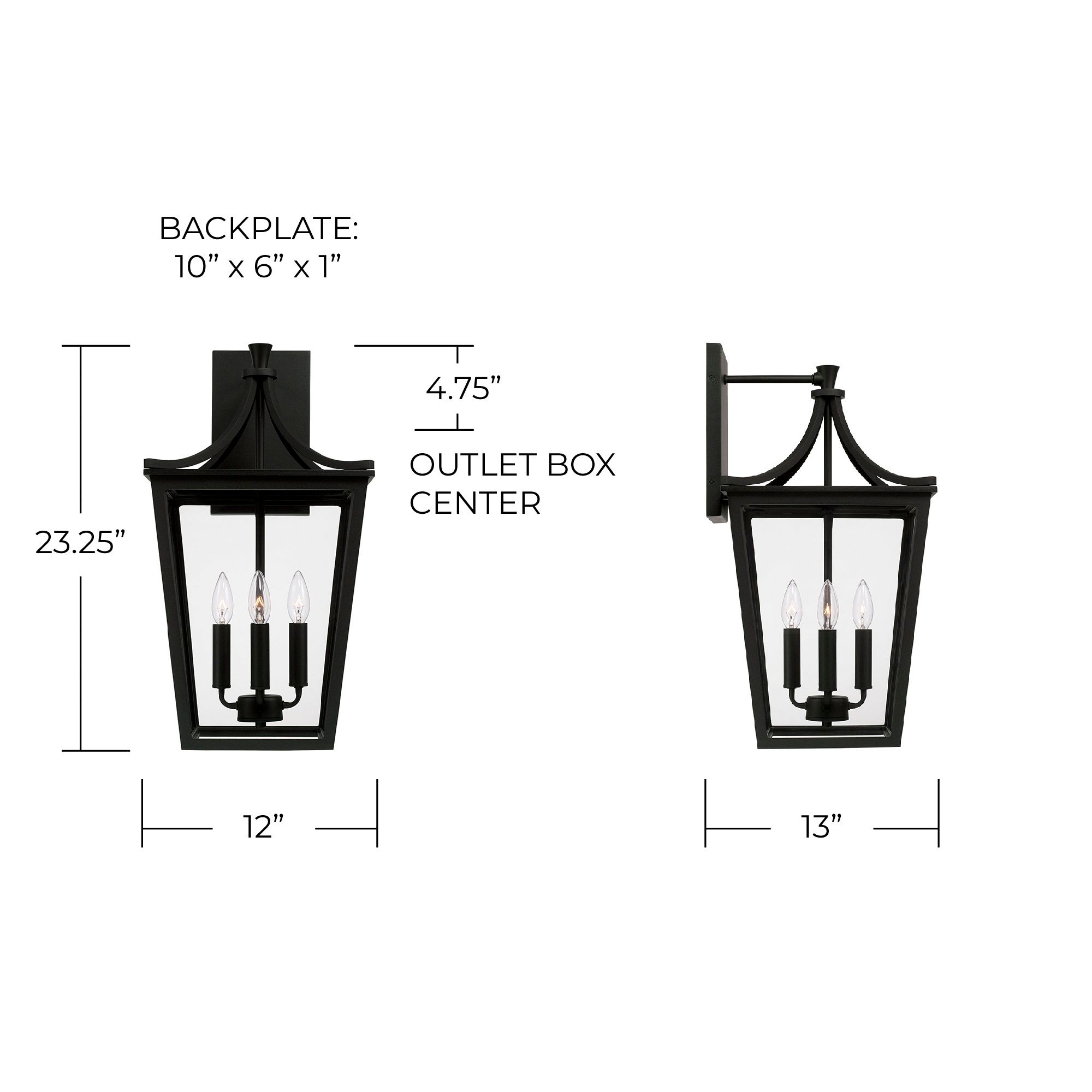 Image 7 Capital Adair 23 1/4" High Black 4-Light Outdoor Wall Light more views