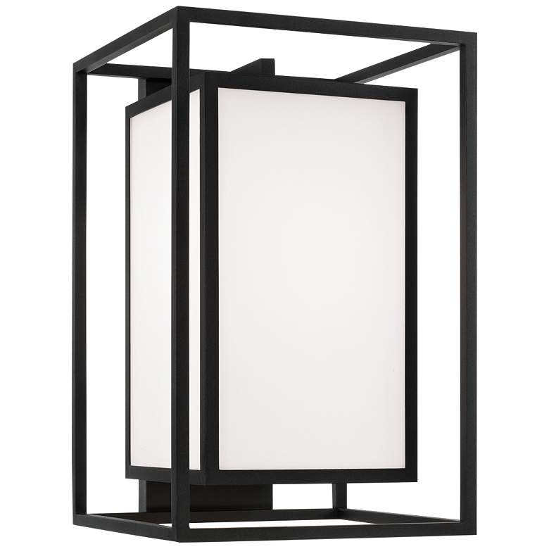 Image 3 Capital Aiden 19 1/2"H Black Rectangle Outdoor Wall Light