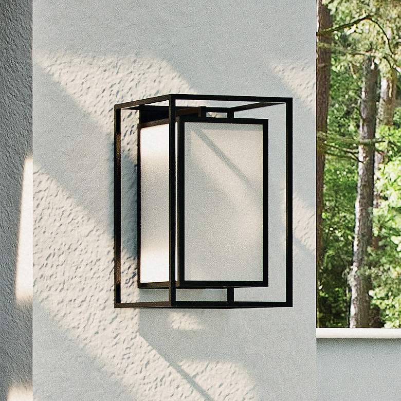 Image 2 Capital Aiden 19 1/2"H Black Rectangle Outdoor Wall Light