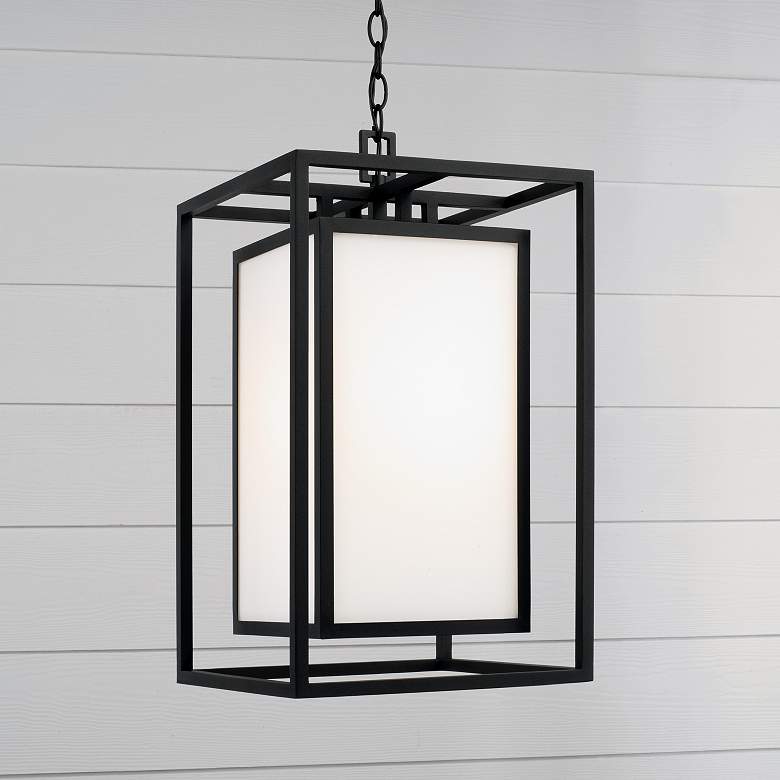 Image 1 Capital Aiden 22" High Black Outdoor Hanging Light
