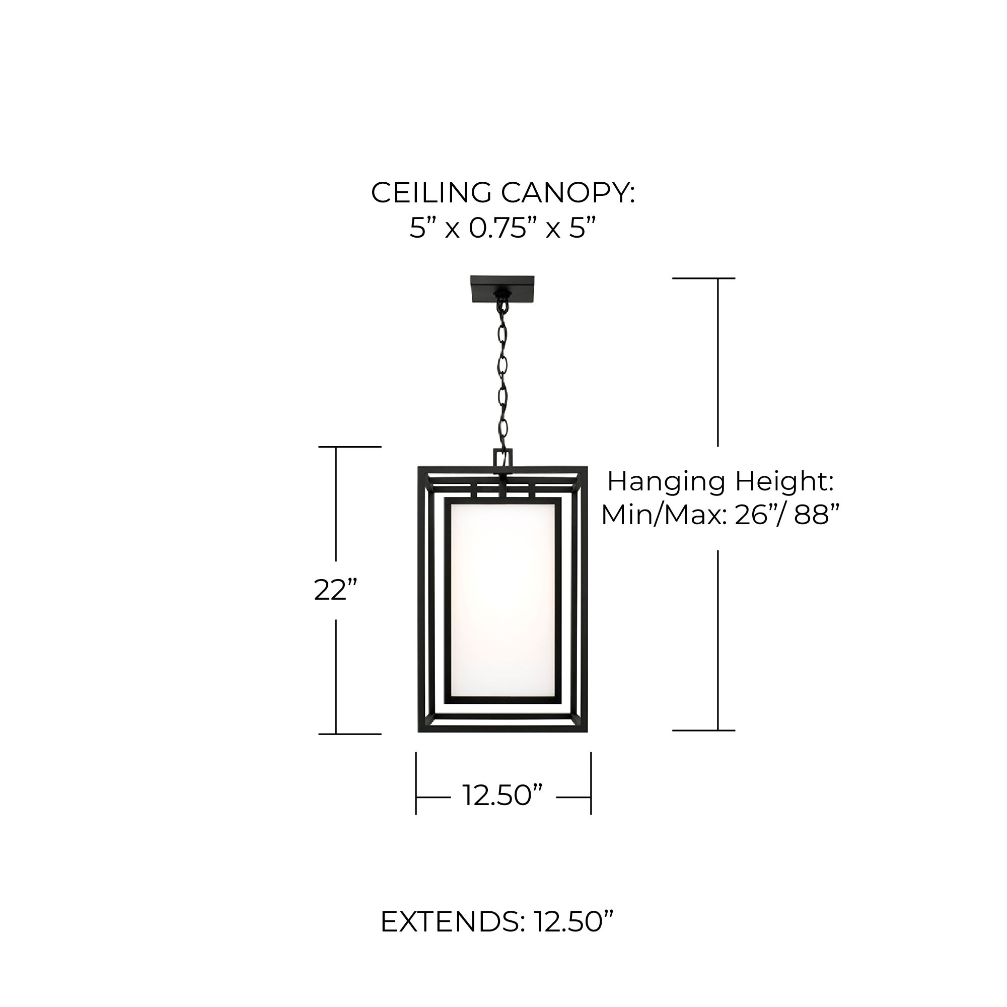 Image 5 Capital Aiden 22" High Black Outdoor Hanging Light more views