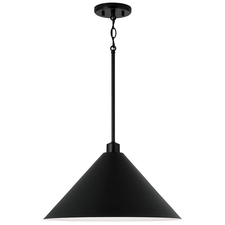Image 2 Capital Alden 18" Wide Matte Black Pendant Light