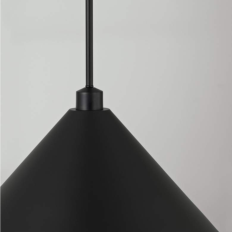 Image 4 Capital Alden 18" Wide Matte Black Pendant Light more views