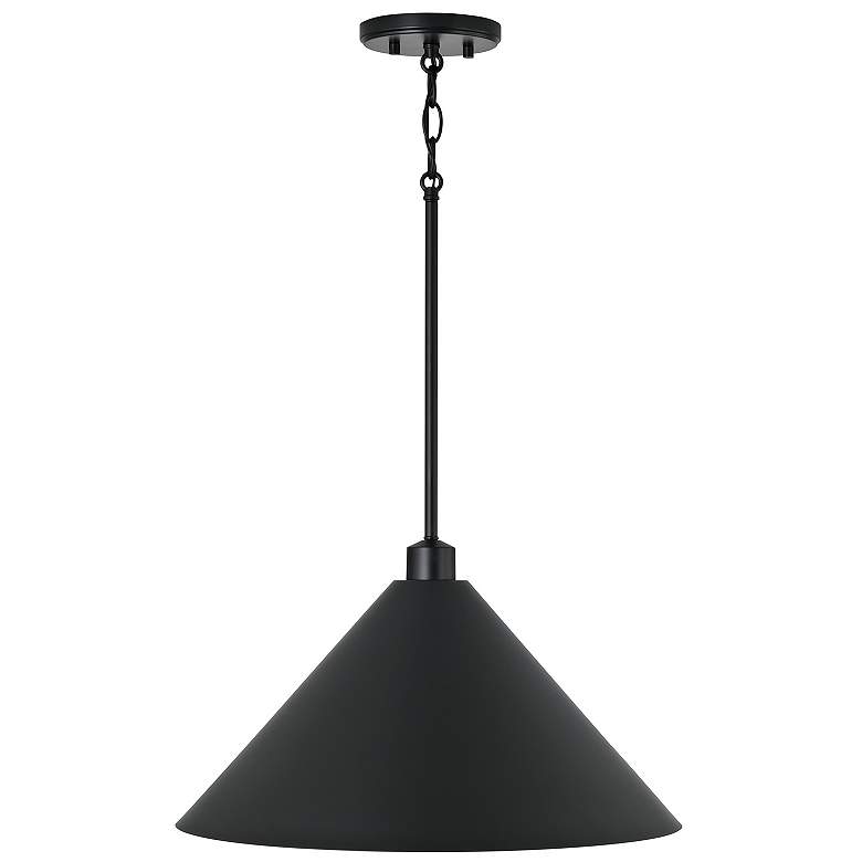 Image 5 Capital Alden 18" Wide Matte Black Pendant Light more views