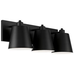 Capital Alden 24" Wide Matte Black 3-Light Bath Light
