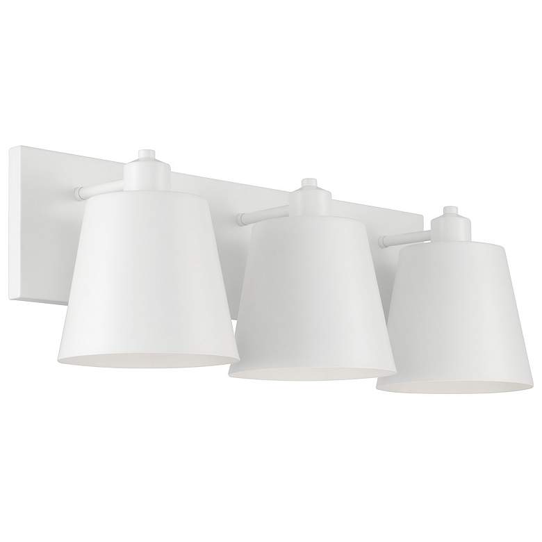 Image 2 Capital Alden 24" Wide Matte White 3-Light Bath Light