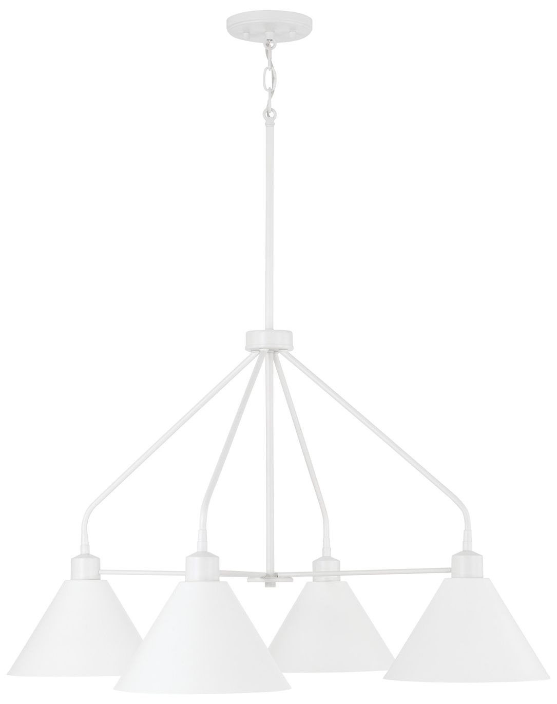 Capital Alden 32 1/2" Wide Matte White 4-Light Chandelier