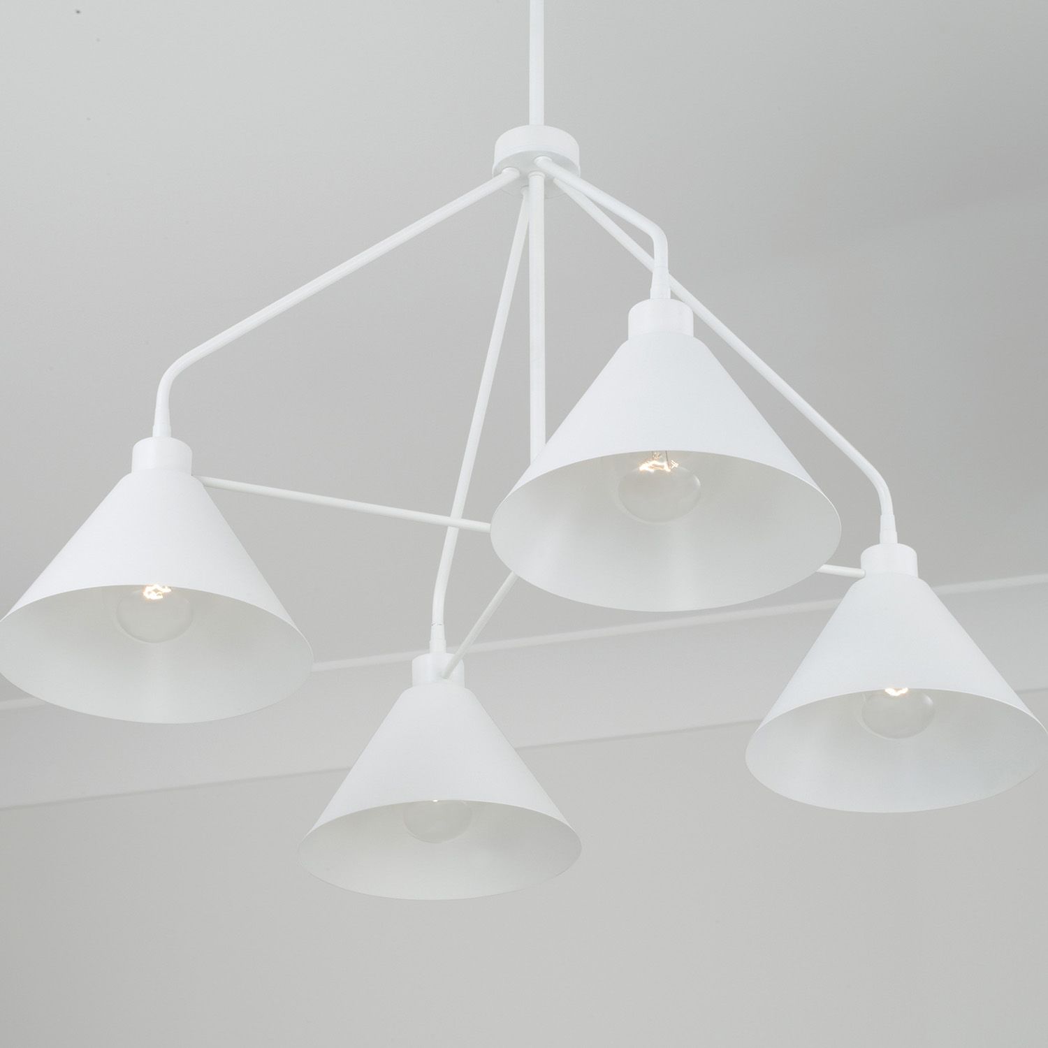 Image 3 Capital Alden 32 1/2" Wide Matte White 4-Light Chandelier more views