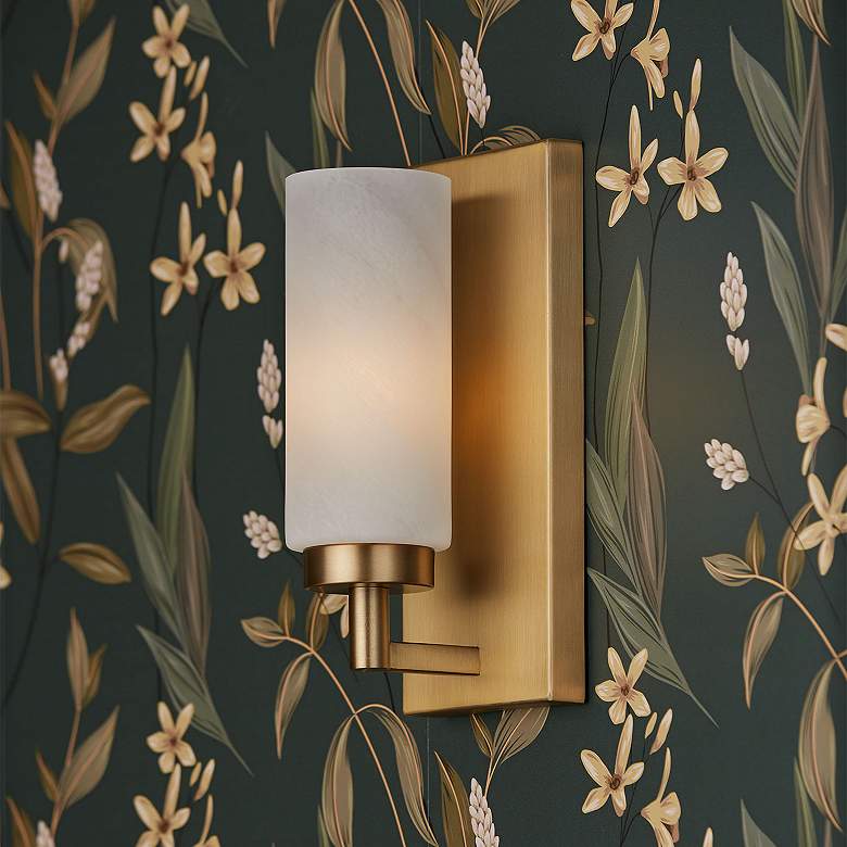 Image 1 Capital Alyssa 11" High Aged Brass Wall Sconce