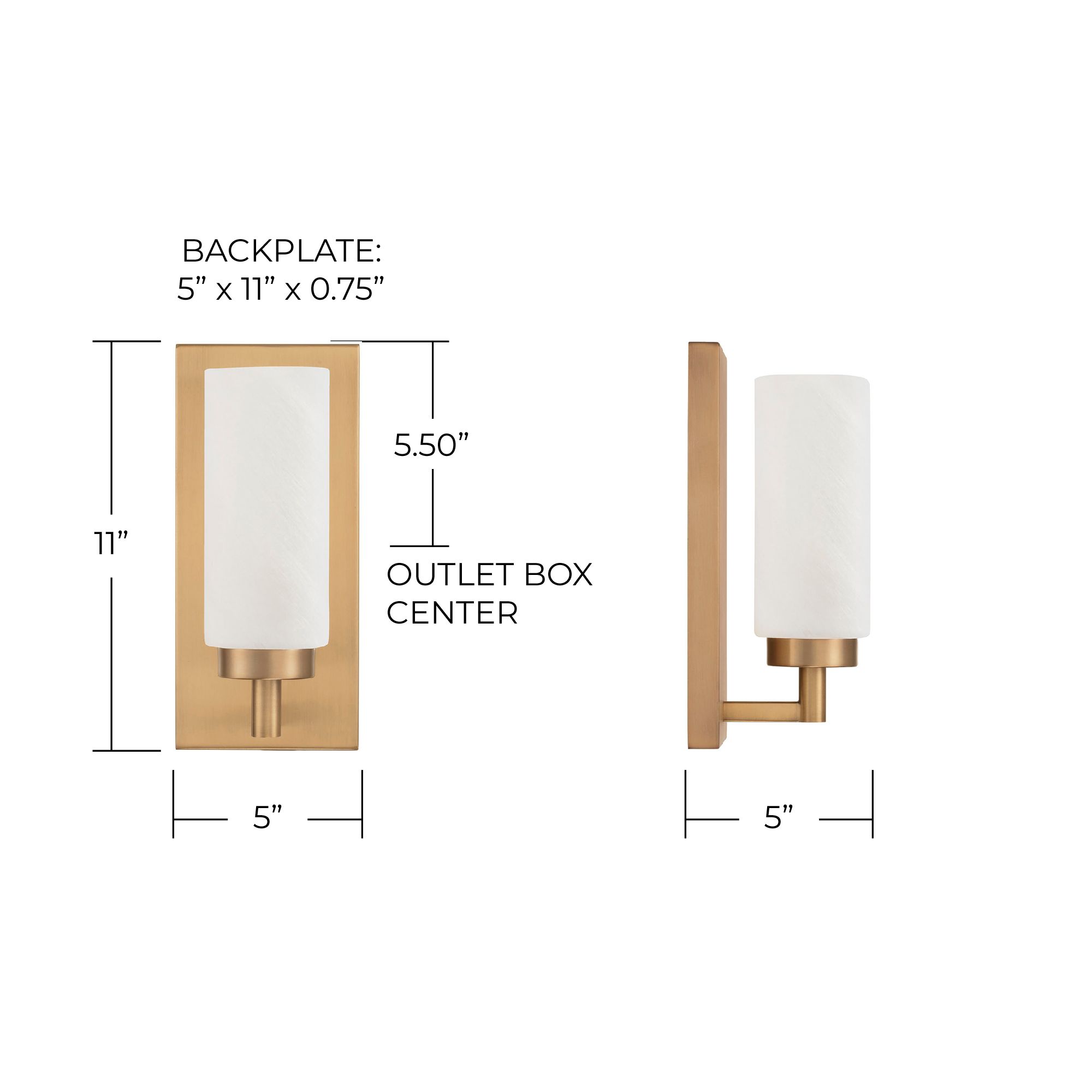 Capital Alyssa 11" High Aged Brass Wall Sconce
