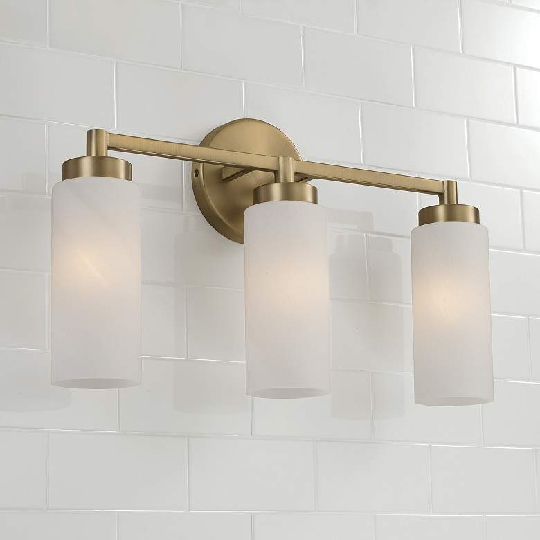 Image 1 Capital Alyssa 19" Wide Aged Brass 3-Light Bath Light