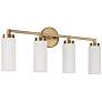 Capital Alyssa 27 1/2" Wide Aged Brass 4-Light Bath Light