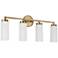 Capital Alyssa 27 1/2" Wide Aged Brass 4-Light Bath Light