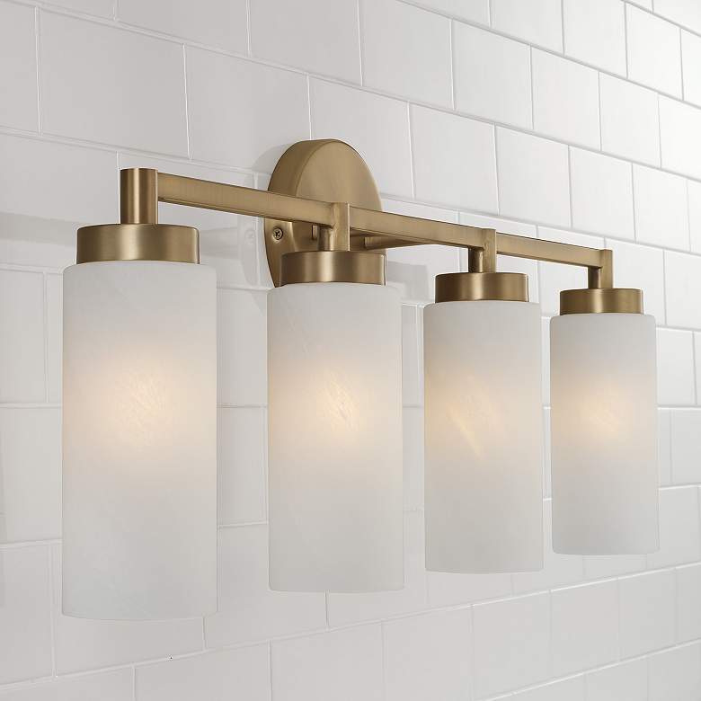 Image 1 Capital Alyssa 27 1/2" Wide Aged Brass 4-Light Bath Light