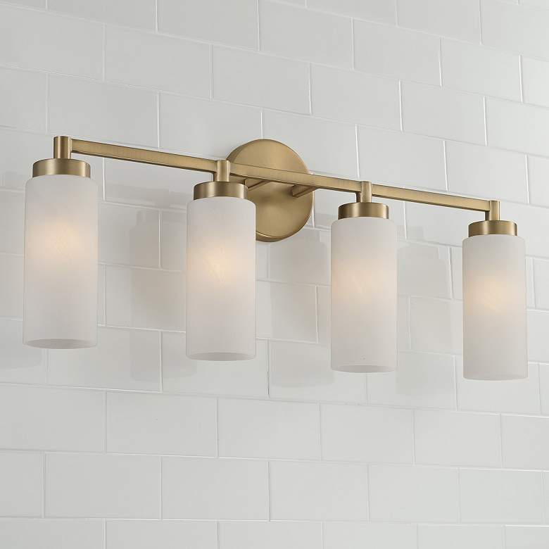 Image 3 Capital Alyssa 27 1/2" Wide Aged Brass 4-Light Bath Light more views