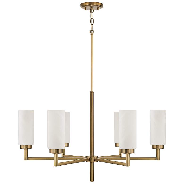 Image 2 Capital Alyssa 31" Wide Aged Brass 6-Light Chandelier