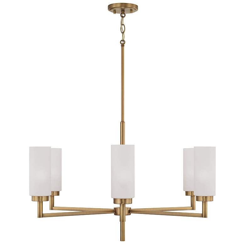Image 5 Capital Alyssa 31" Wide Aged Brass 6-Light Chandelier more views