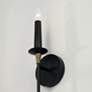3_Capital Amara 16 3/4"H Matte Black with Brass Wall Sconce more views