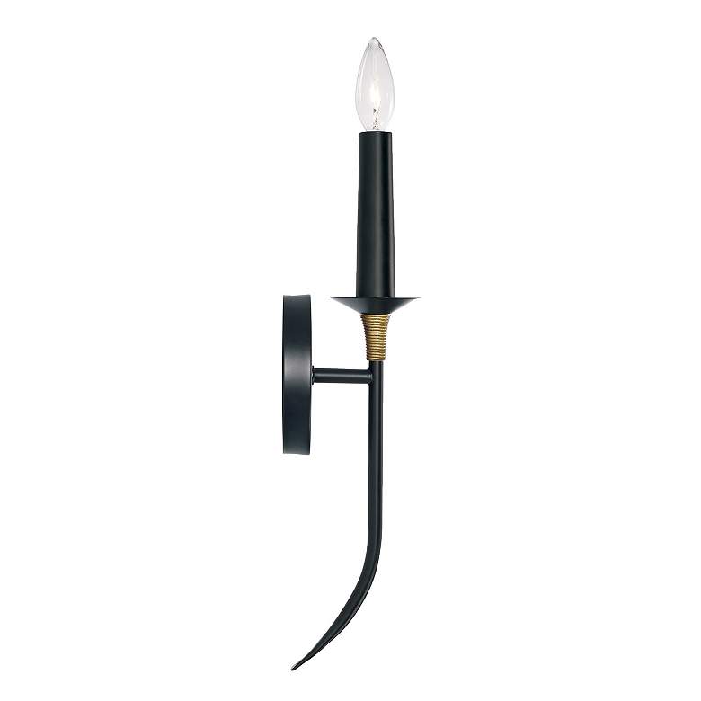 Image 5 Capital Amara 16 3/4"H Matte Black with Brass Wall Sconce more views
