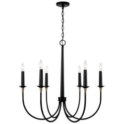 Capital Amara 30 1/2" Wide Matte Black 6-Light Chandelier
