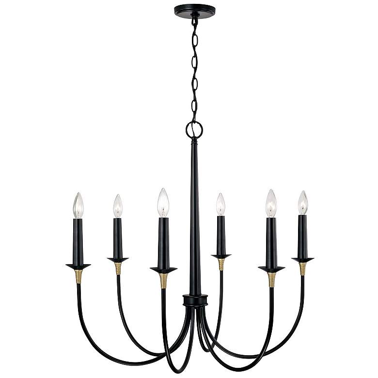 Image 4 Capital Amara 30 1/2" Wide Matte Black 6-Light Chandelier more views