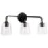 Capital Amara 24" Wide Matte Black Brass 3-Light Bath Light
