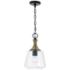 Capital Amara 9" Wide Matte Black and Brass Mini Pendant