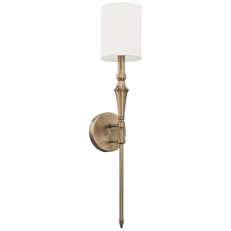 Image 2 Capital Amelia 27" High Aged Brass Metal Wall Sconce