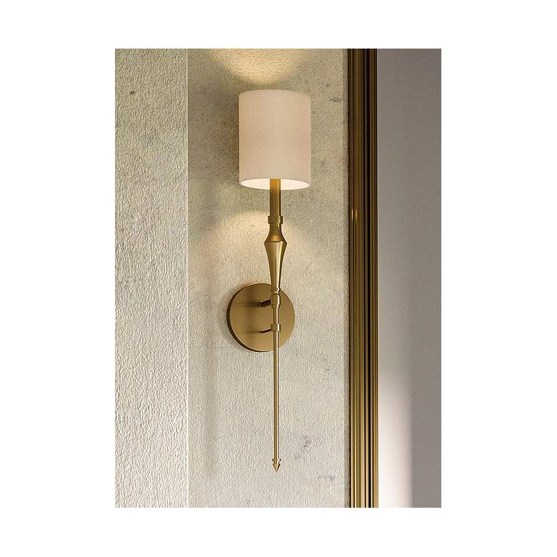 Image 2 Capital Amelia 27" High Aged Brass Metal Wall Sconce