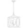 Capital Anna 12 1/4"W Textured White 3-Light Lantern Pendant