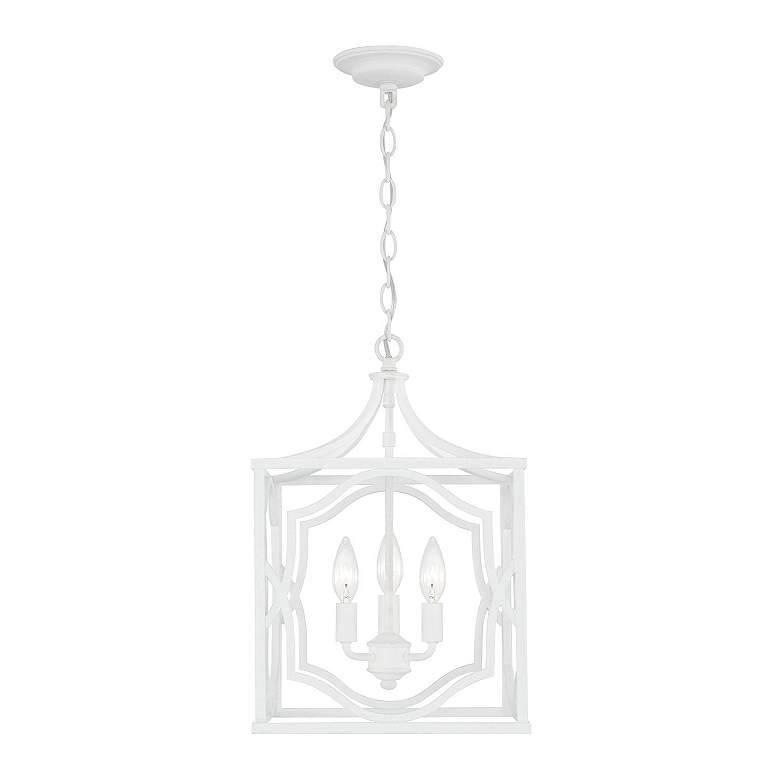 Image 4 Capital Anna 12 1/4"W Textured White 3-Light Lantern Pendant more views