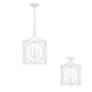 6_Capital Anna 12 1/4"W Textured White 3-Light Lantern Pendant more views
