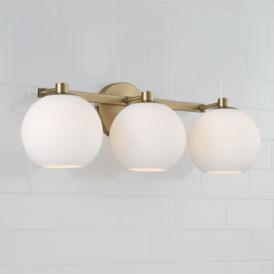 Capital Ansley 22 3/4" Wide Aged Brass 3-Light Bath Light Capital Ansley 22 3/4" Wide Aged Brass 3-Light Bath Light