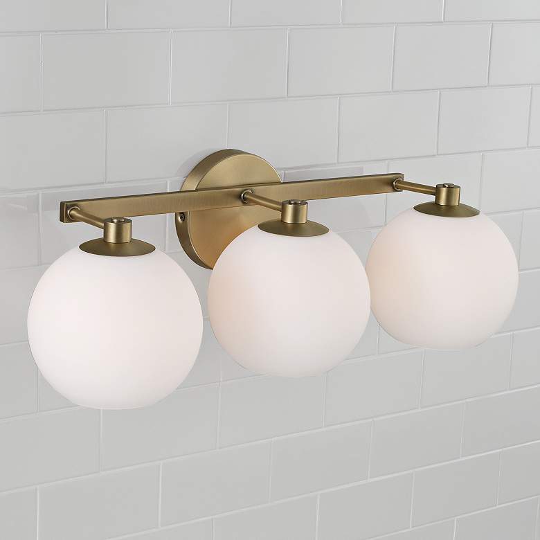Image 4 Capital Ansley 22 3/4" Wide Aged Brass 3-Light Bath Light more views